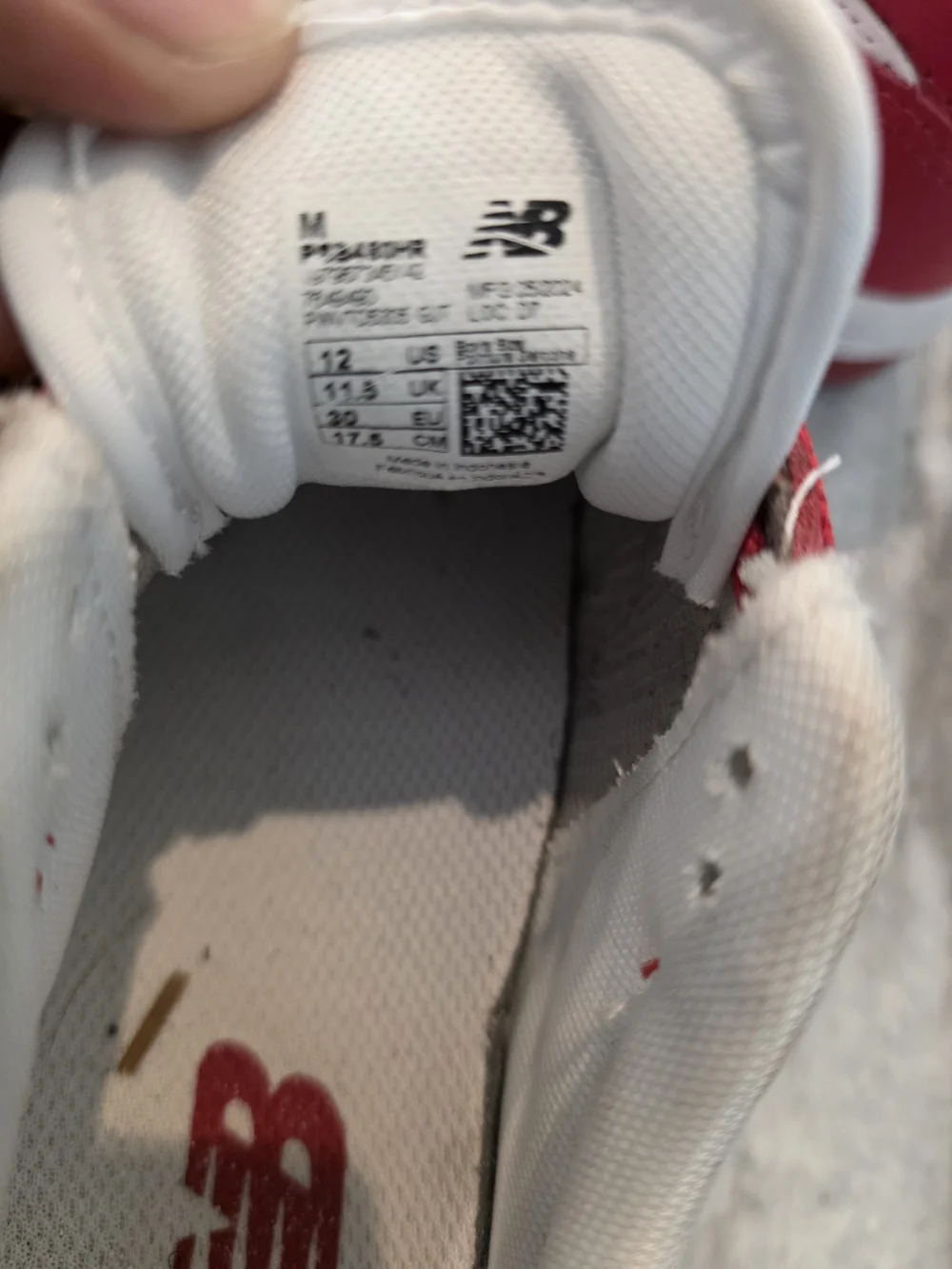 New Balance Kids' Red and White Athletic Sneakers Size 12 Toddler